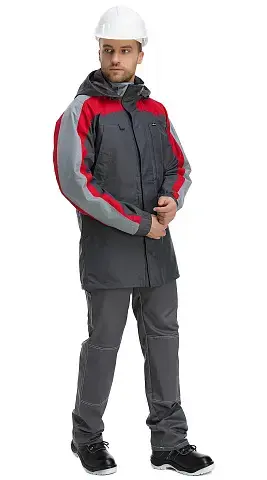 Куртка-ветровка рабочая мужская летняя Техноавиа "Реал" темно-серая, светло-серая, красная Куртка-ветровка рабочая мужская летняя Техноавиа "Реал" темно-серая, светло-серая, красная
