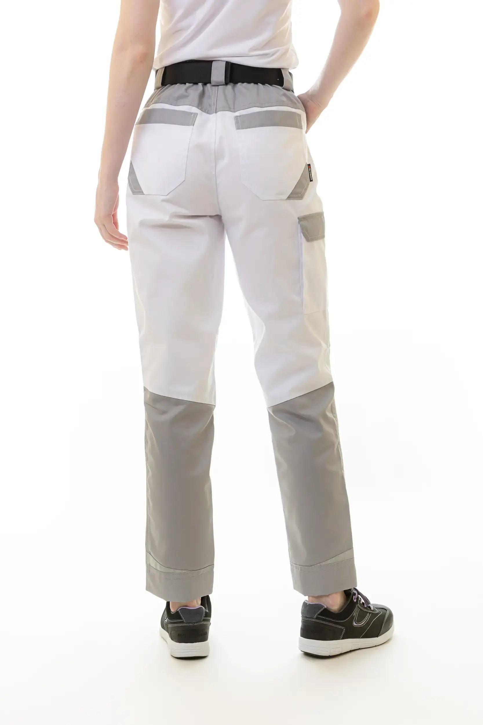 Брюки женские рабочие BRODEKS KS328, белый/серый