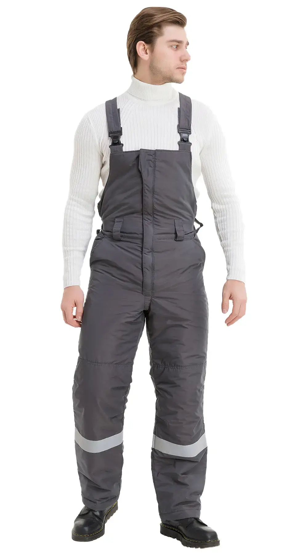 Полукомбинезон рабочий мужской утепленный зимний Восток-Сервис "Конструктор" серый