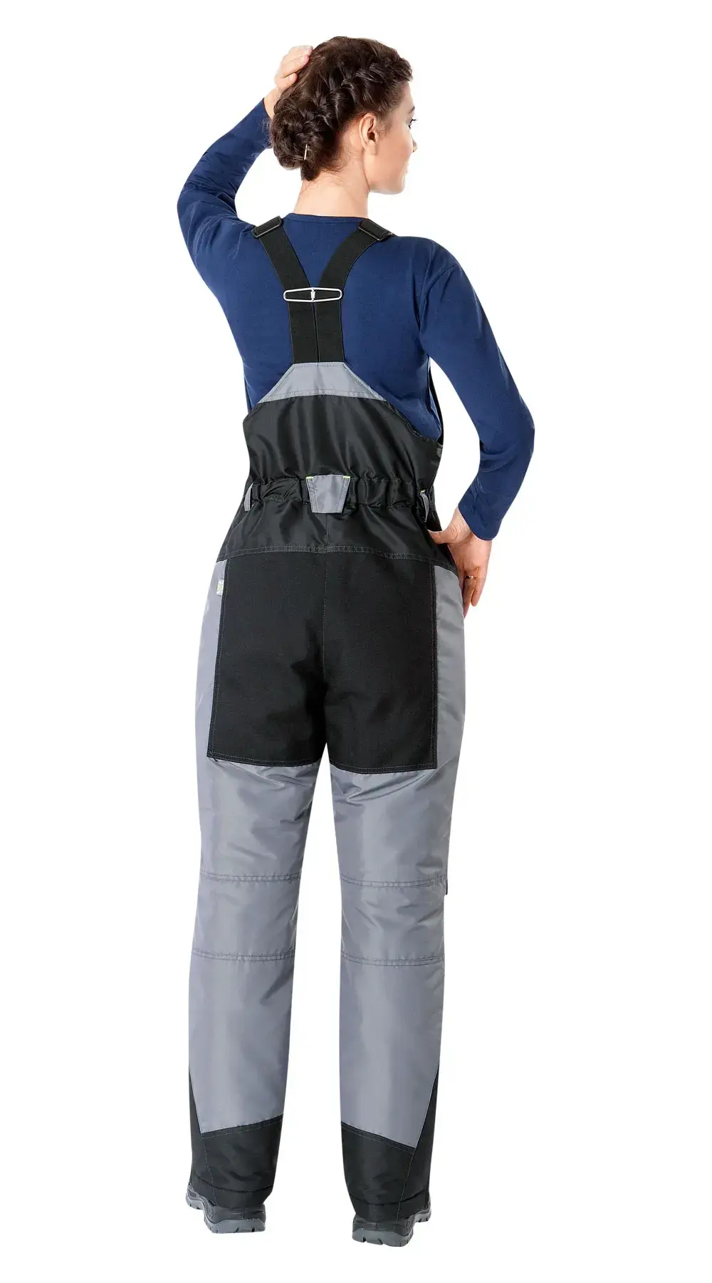 Полукомбинезон рабочий женский зимний утепленный Восток-Сервис "Леди Уран" светло-серый, черный