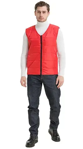 Жилет рабочий мужской утепленный зимний RONTA JT1003 красный Жилет рабочий мужской утепленный зимний RONTA JT1003 красный
