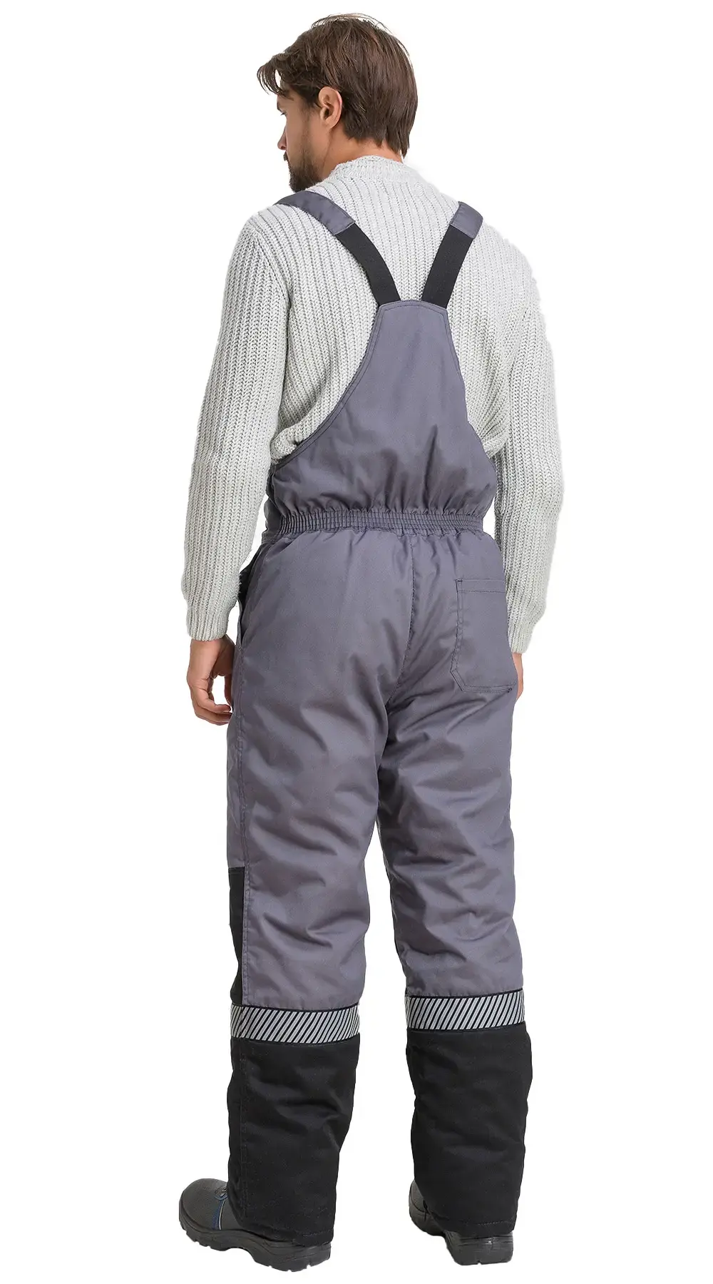 Костюм рабочий мужской утепленный зимний RONTA KS581 с СОП темно-серый, красный, черный