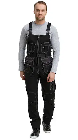 Полукомбинезон мужской летний Техноавиа "Стокгольм" черный Полукомбинезон мужской летний Техноавиа "Стокгольм" черный