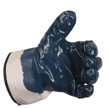 Перчатки нитриловые полуобливные манжет-крага