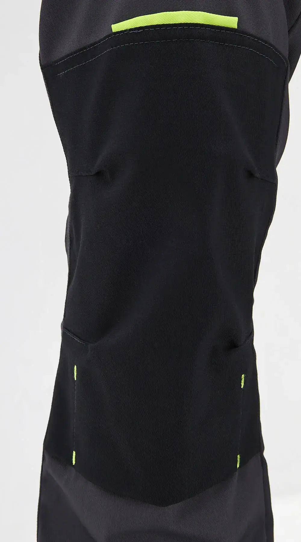 Полукомбинезон рабочий мужской летний RONTA PL813 темно-серый, черный, лаймовый