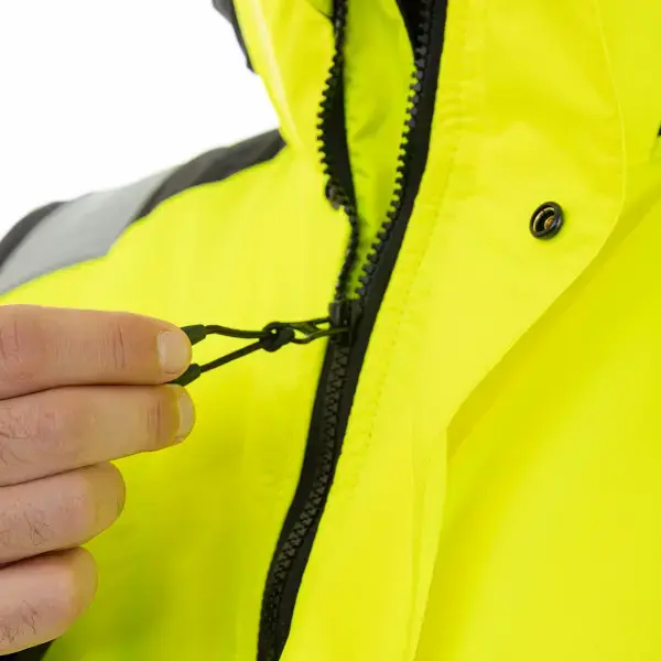 Зимняя сигнальная куртка-парка BRODEKS KW217, желтый/черный 