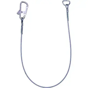 Строп из металлического троса в ПВХ оболочке 1,5 м с монтажным карабином Строп из металлического троса в ПВХ оболочке 1,5 м с монтажным карабином