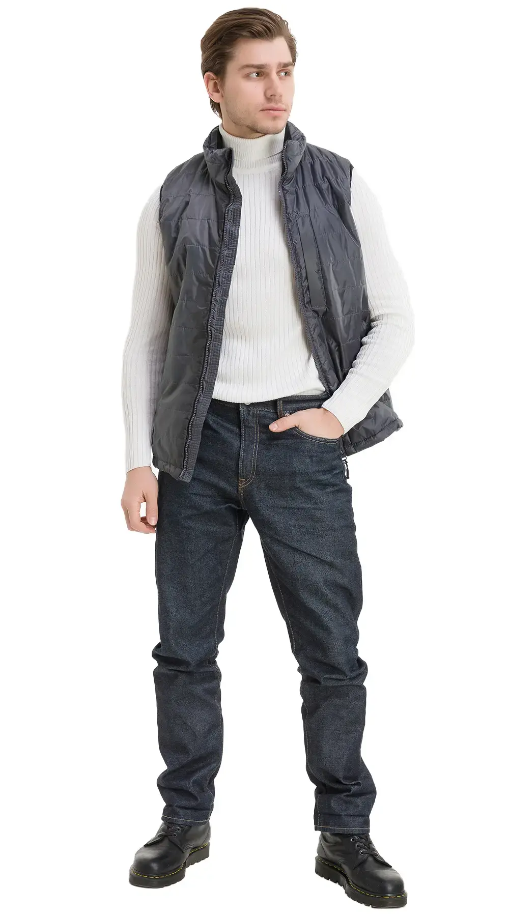 Жилет рабочий мужской утепленный зимний RONTA JT1001 серый