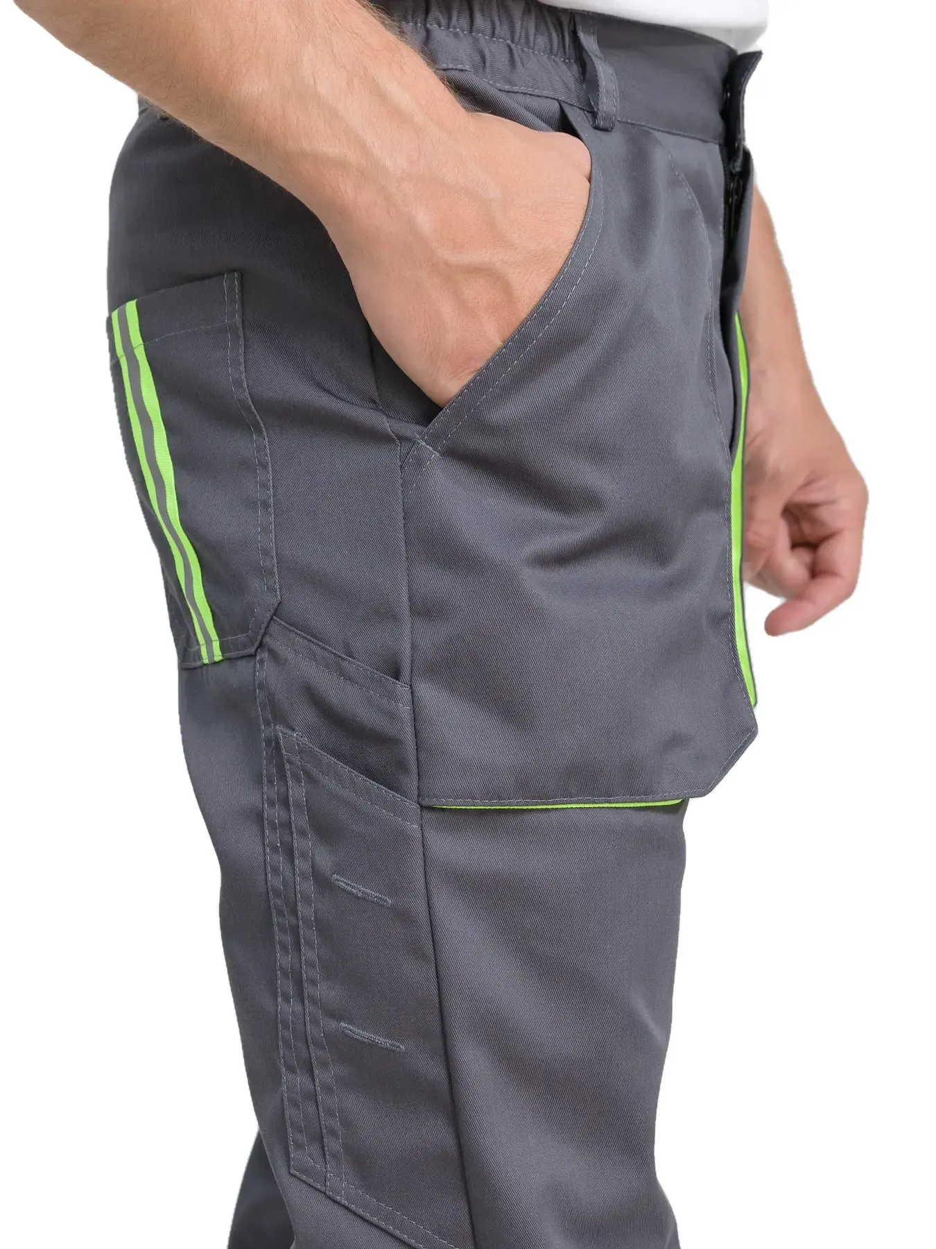Костюм рабочий мужской летний RONTA KS806 с брюками темно-серый, черный, лаймовый