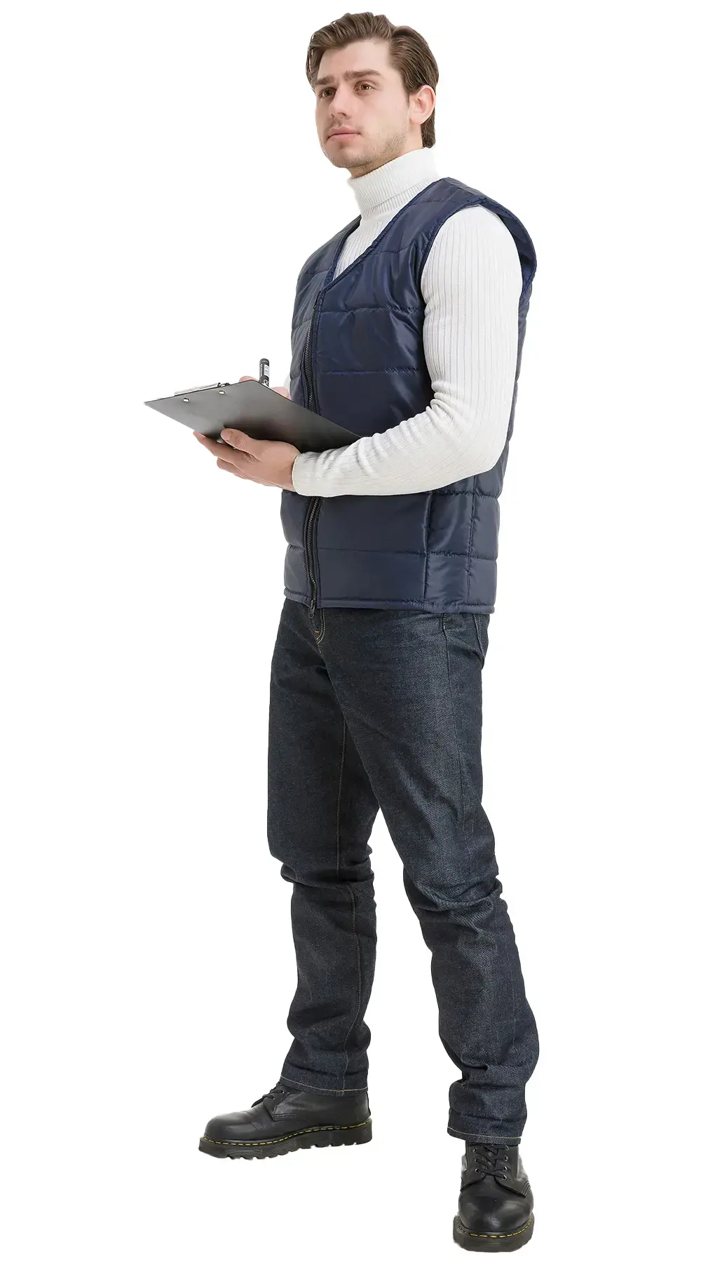 Жилет рабочий мужской утепленный зимний RONTA JT1004 темно-синий