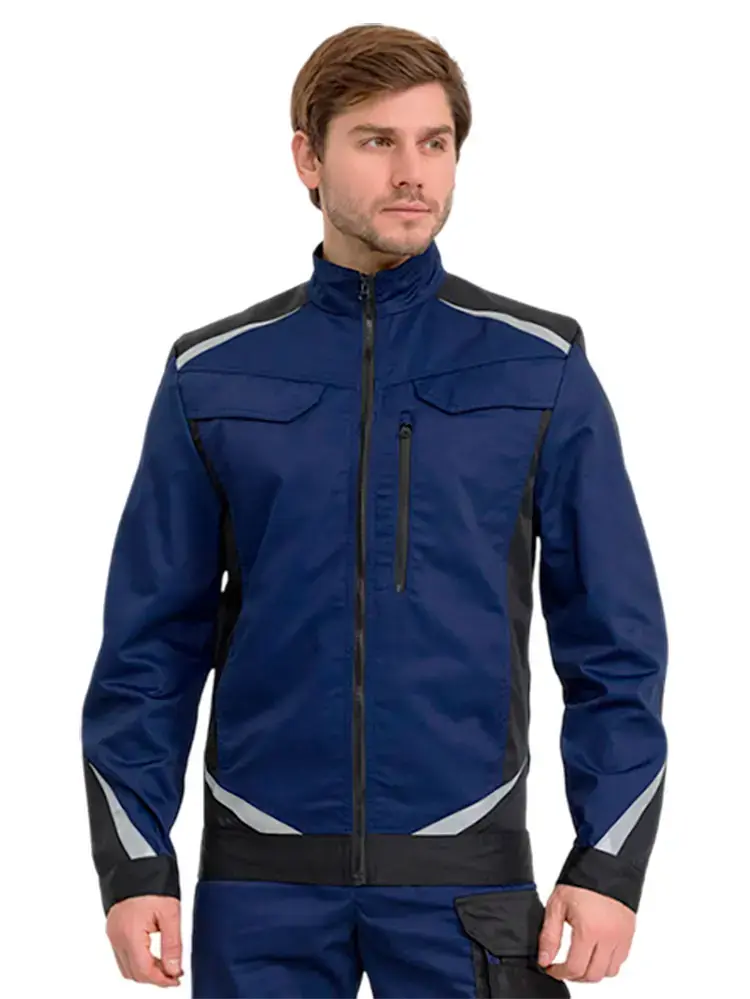 Куртка рабочая мужская летняя RONTA KR209 темно-синий, черный