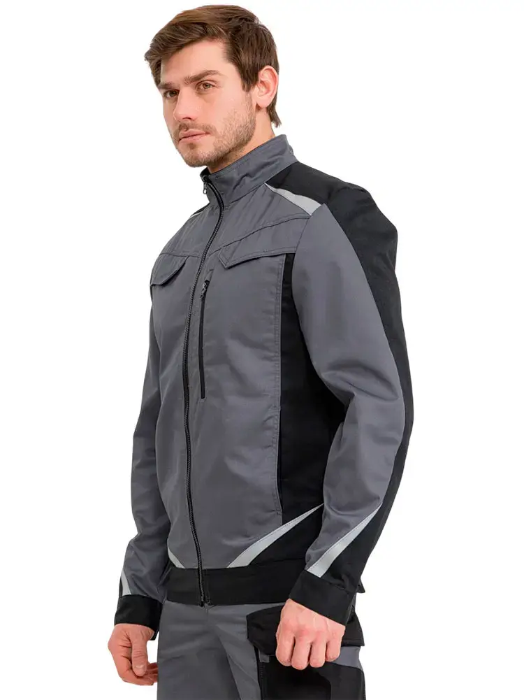 Куртка рабочая мужская летняя RONTA KR209 темно-серый, черный