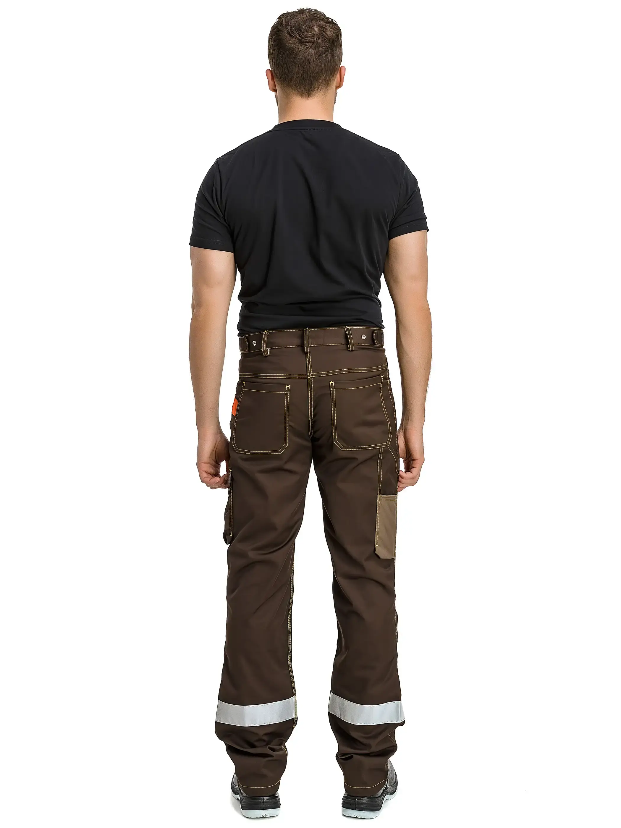 Брюки рабочие мужские летние Техноавиа "Бавария" коричневые/светло-коричневые