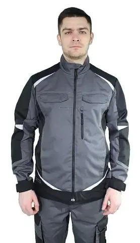 Куртка BRODEKS KS202, серый/черный Куртка BRODEKS KS202, серый/черный