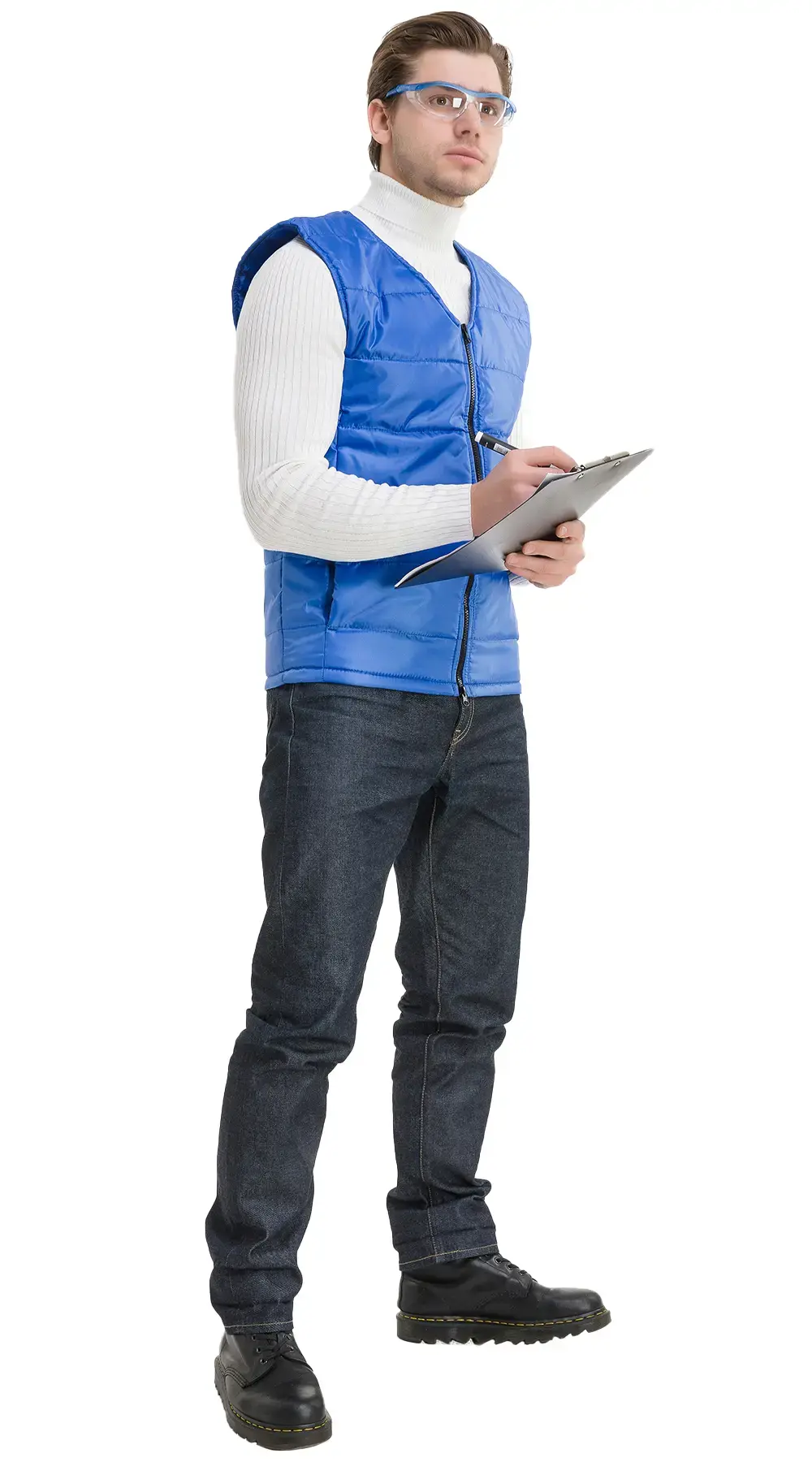 Жилет рабочий мужской утепленный зимний RONTA JT1005 васильковый