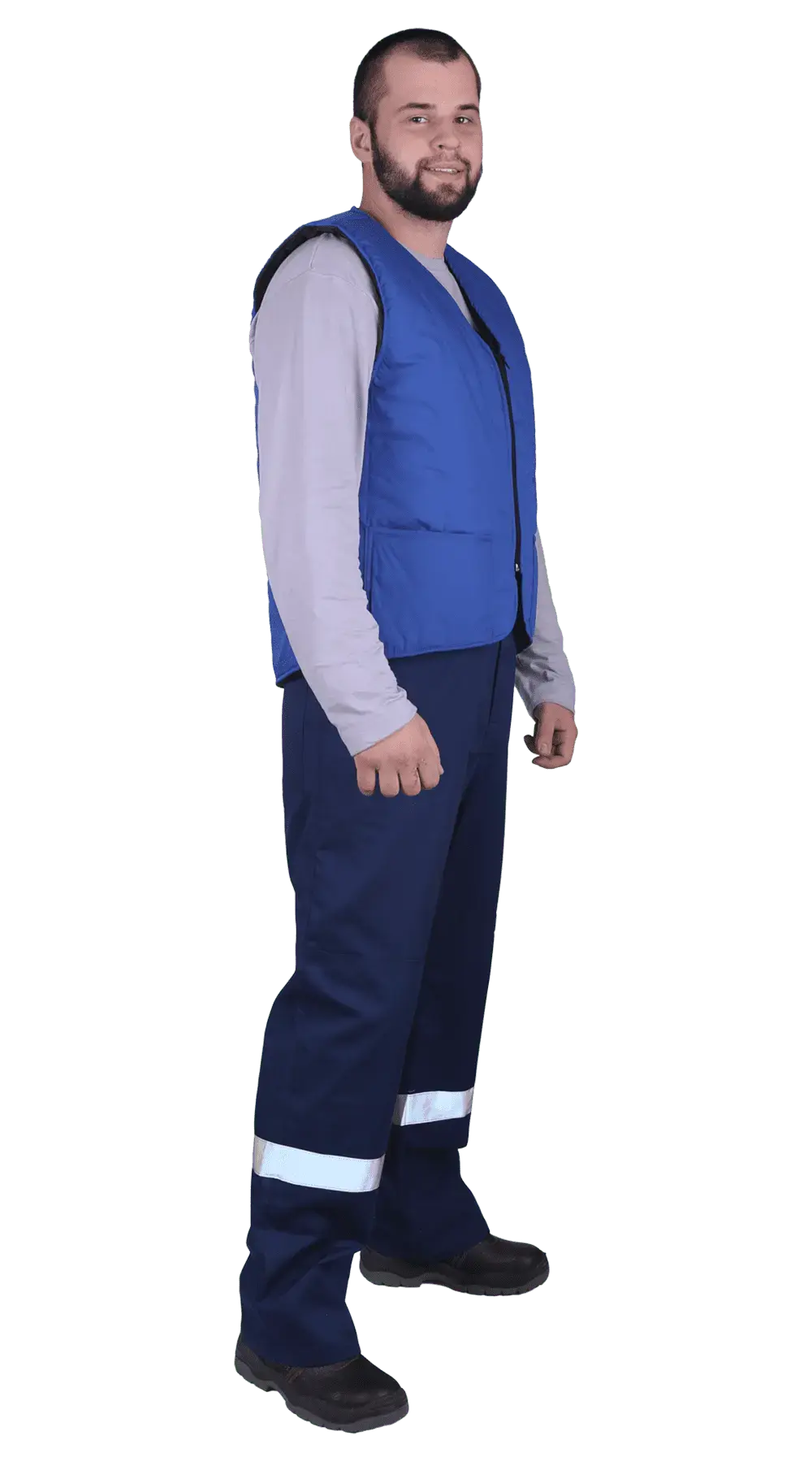 Жилет рабочий мужской утепленный зимний RONTA JT558 синий