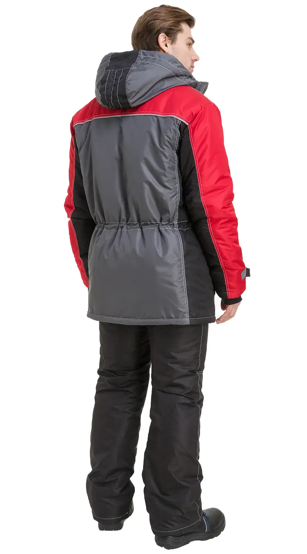 Куртка рабочая мужская зимняя утепленная RONTA KR930 темно-серая, черная, красная