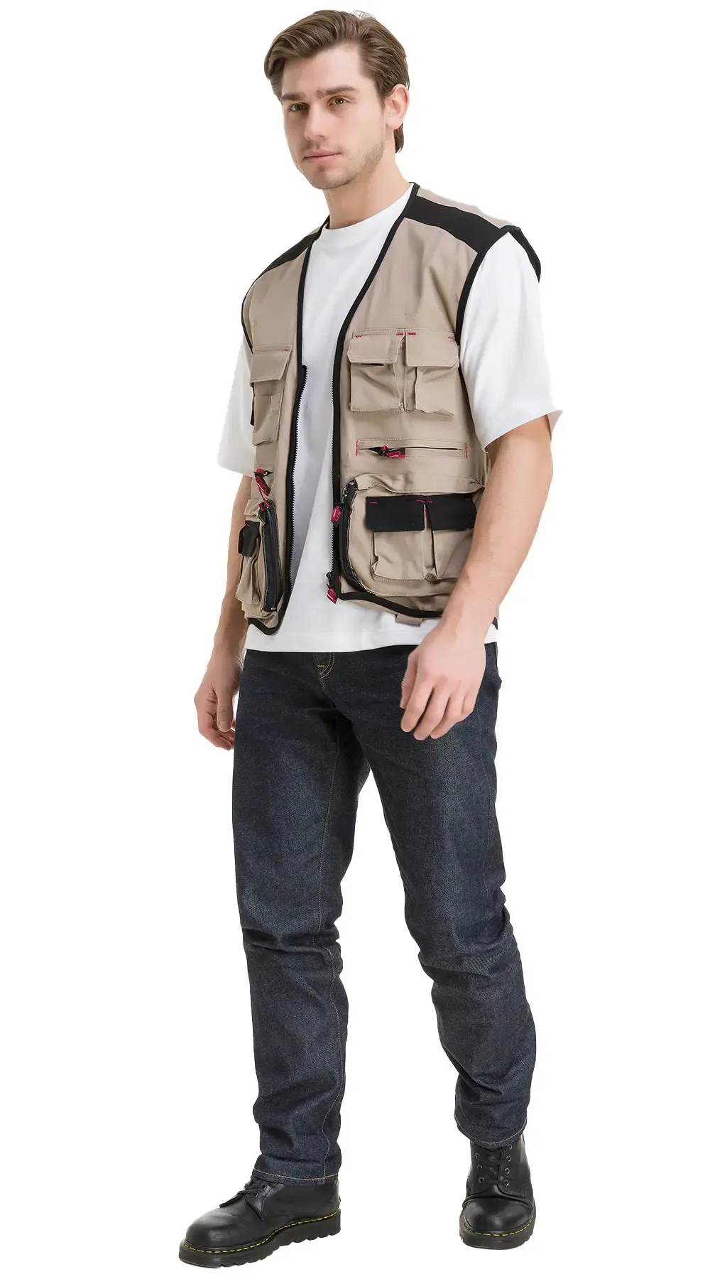 Жилет мужской летний "СПЕЦ-Авангард" бежевый, черный