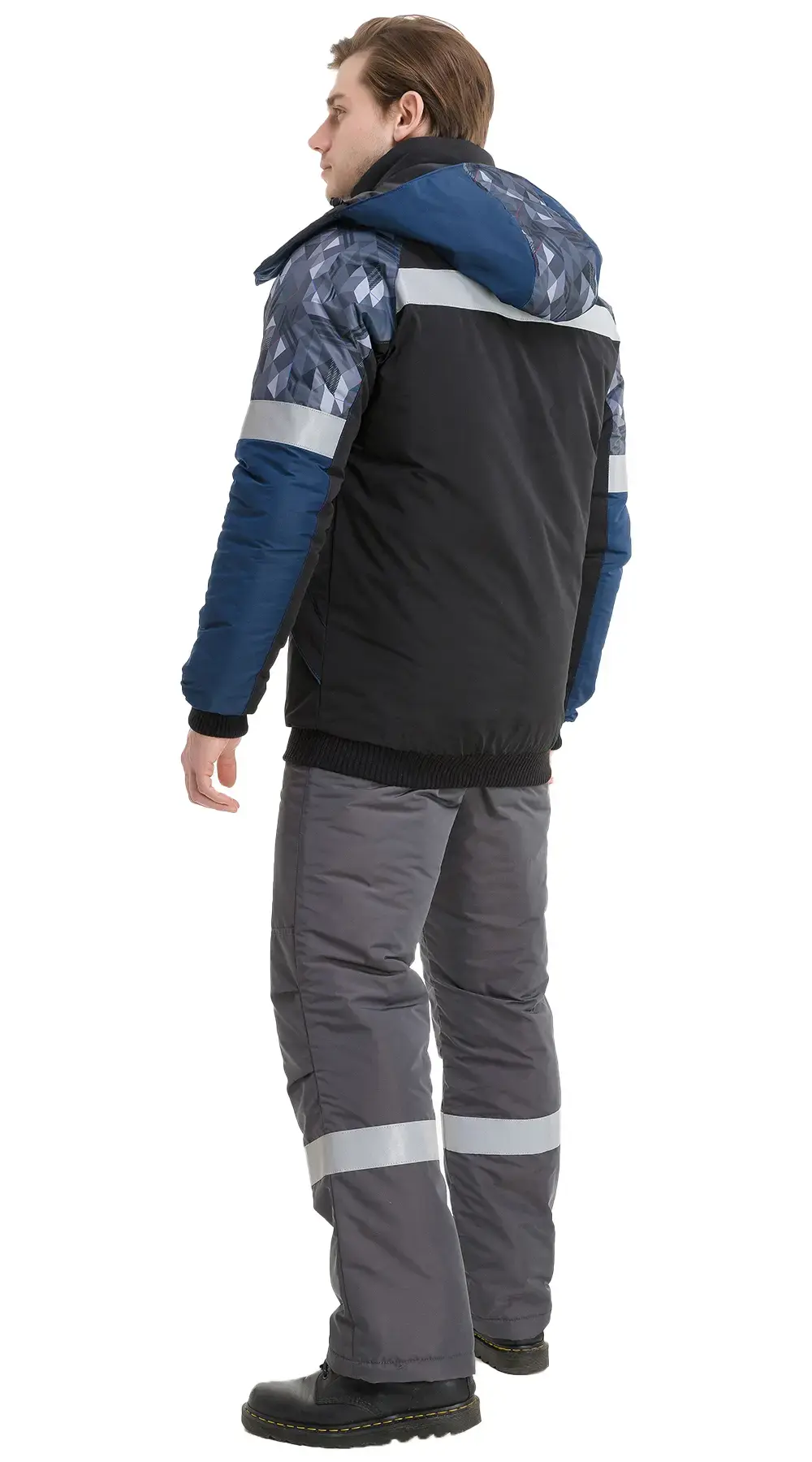 Куртка рабочая мужская зимняя утепленная Восток-Сервис "Конструктор" черная, синяя