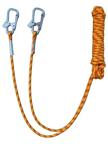Строп из каната 15 м, с двумя монтажными карабинами