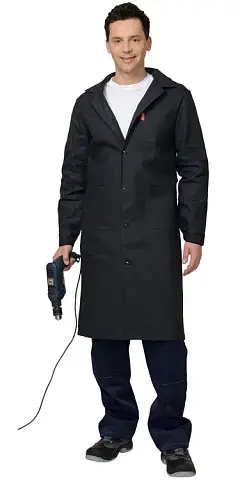 Халат рабочий мужской летний RONTA HL402 черный