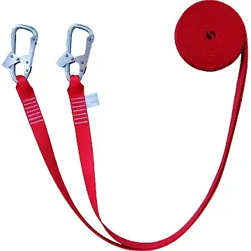 Строп из ленты 20 метров с двумя монтажными карабинами Строп из ленты 20 метров с двумя монтажными карабинами
