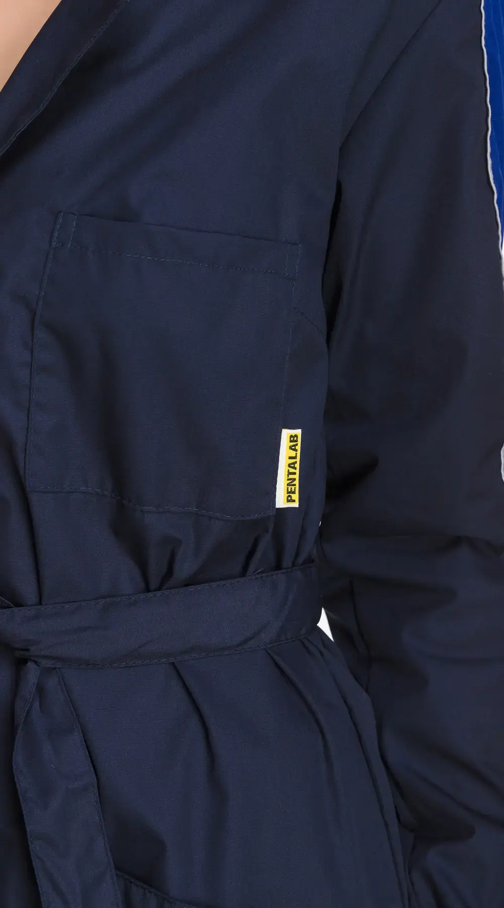 Халат рабочий женский летний RONTA HL509 темно-синий, васильковый