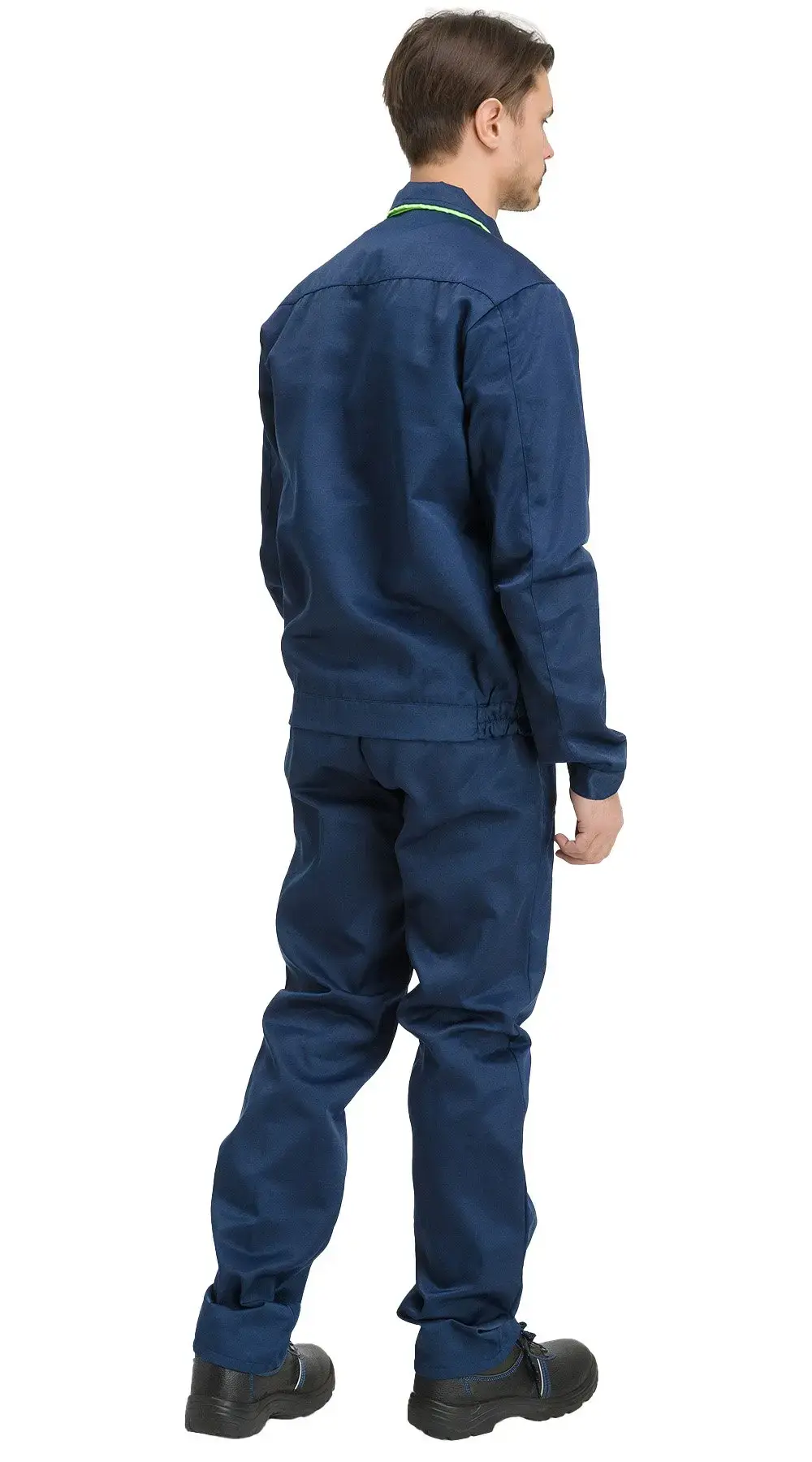 Костюм рабочий мужской летний RONTA KS621 с брюками темно-синий, лаймовый