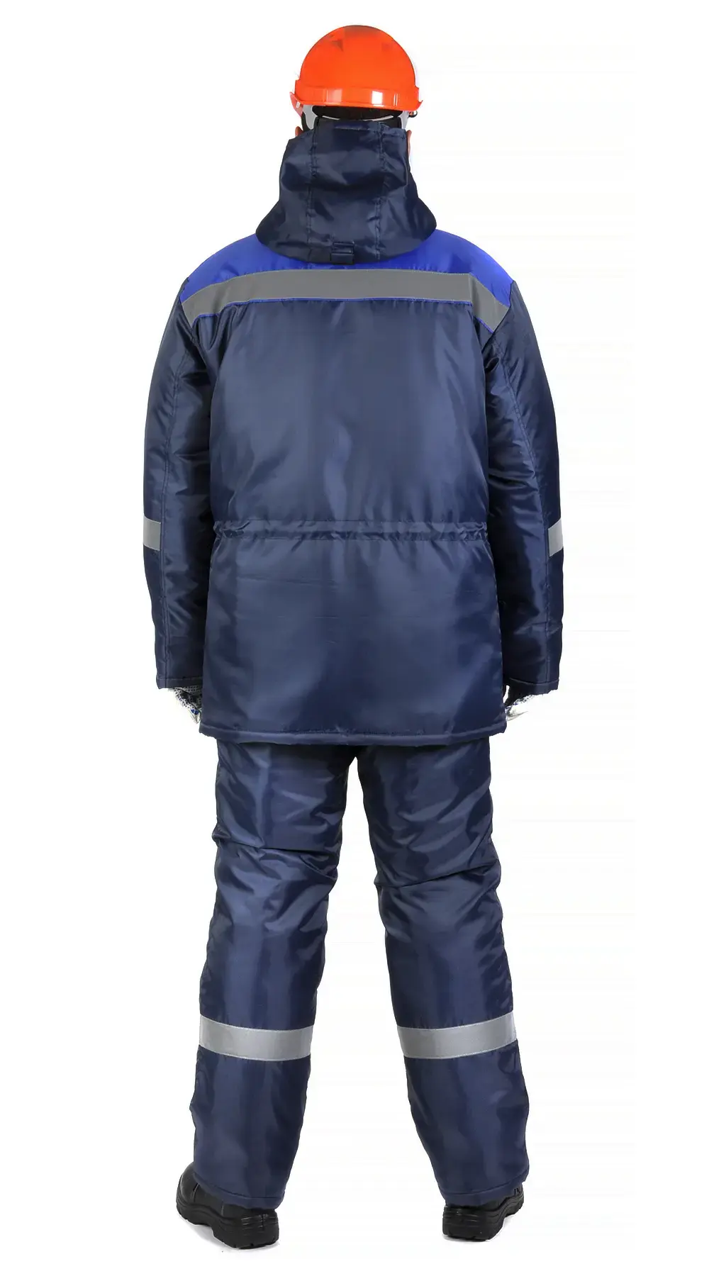 Костюм рабочий мужской утепленный зимний RONTA KS912 с полукомбинезоном (темно-синий/васильковый)