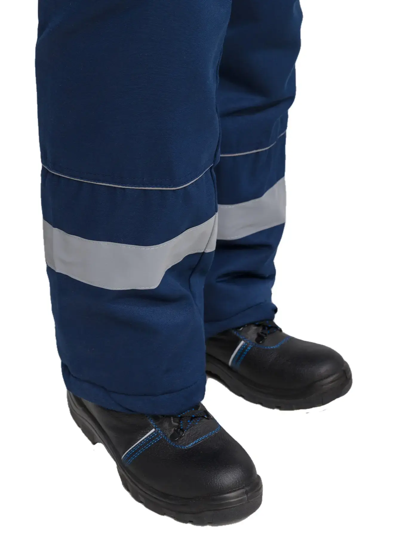 Костюм рабочий мужской утепленный зимний RONTA KS241 с полукомбинезом темно-синий, васильковый