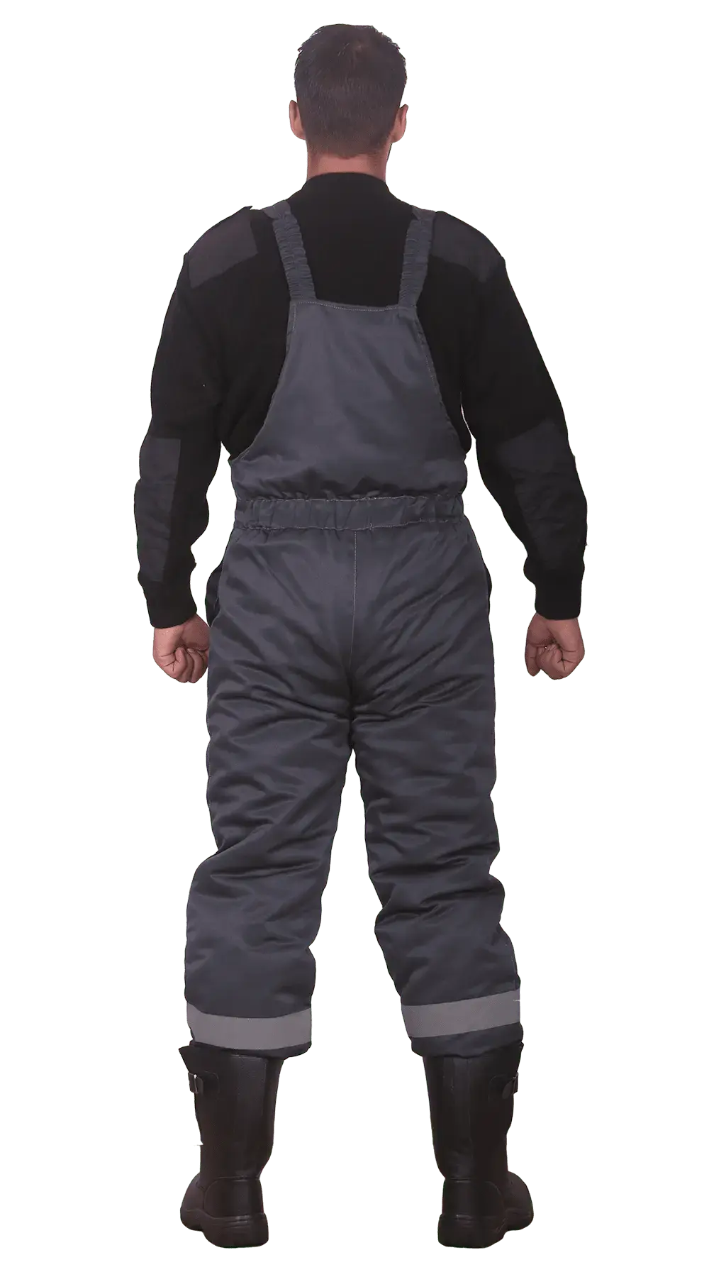 Костюм рабочий мужской утепленный зимний RONTA KS241SS с полукомбинезом темно-серый, светло-серый