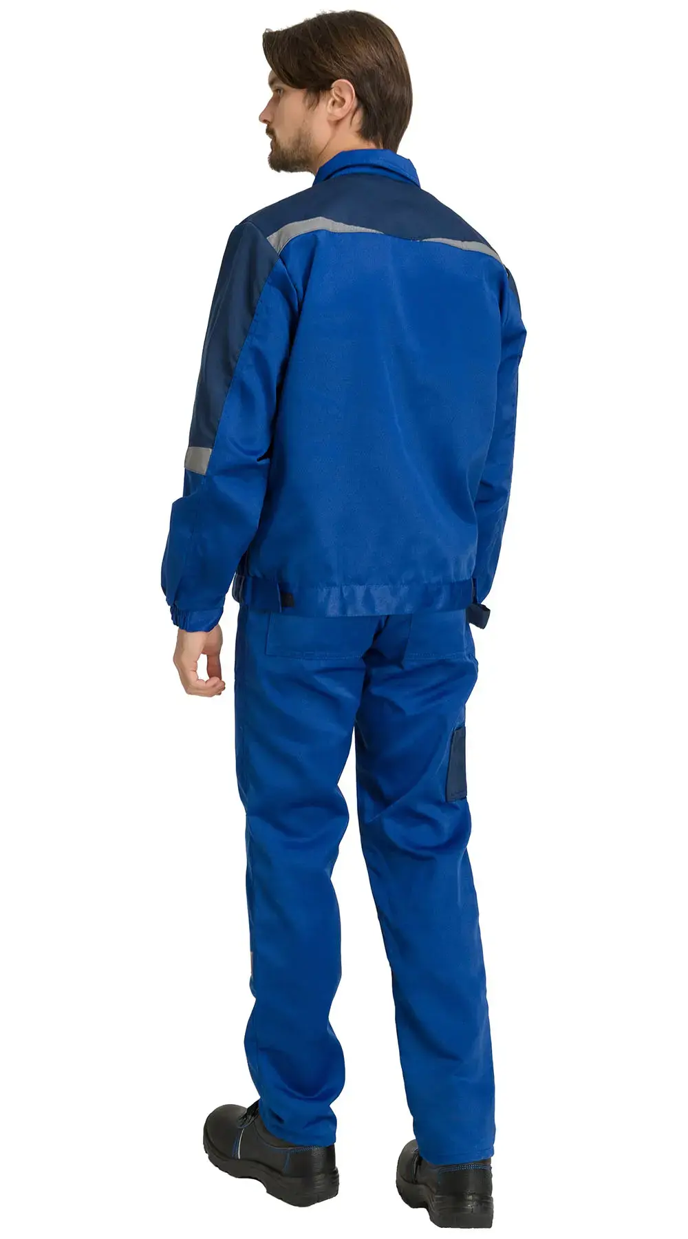 Костюм рабочий мужской летний RONTA KS591 с полукомбинезоном васильковый, темно-синий Костюм рабочий мужской летний RONTA KS591 с полукомбинезоном васильковый, темно-синий