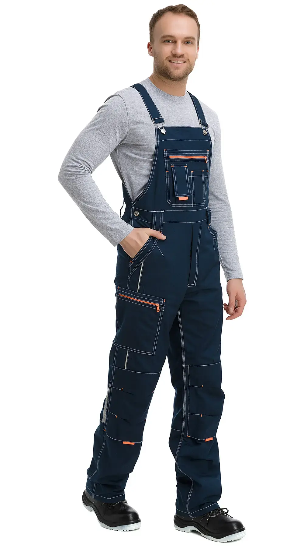 Полукомбинезон мужской летний Техноавиа "Скаймастер" темно-синий, оранжевый