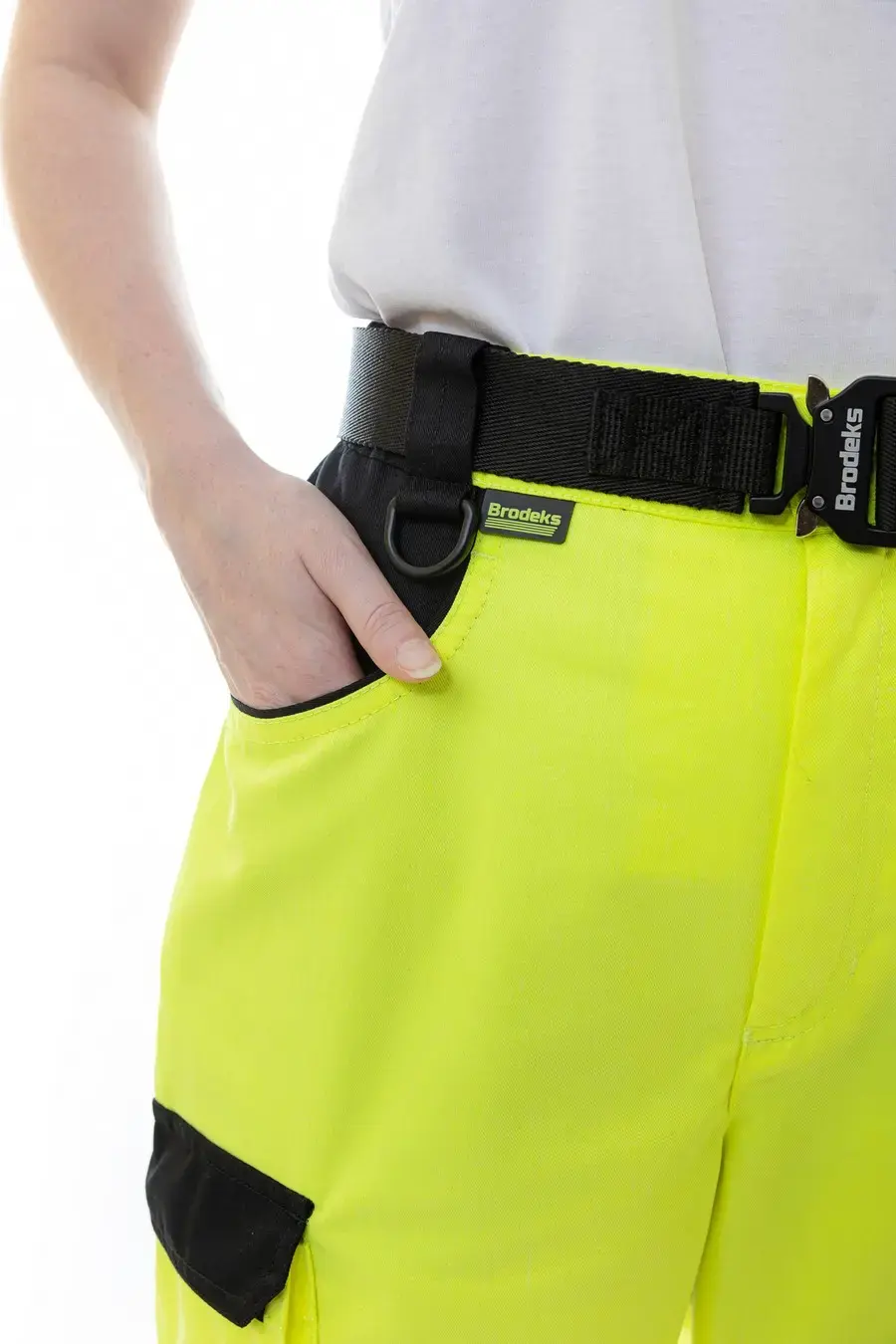 Женские сигнальные брюки BRODEKS KS 319, желтый/черный