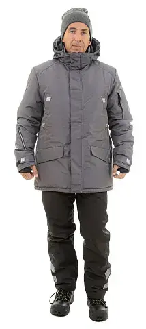 Зимняя куртка-парка BRODEKS KW204, серый Зимняя куртка-парка BRODEKS KW204, серый