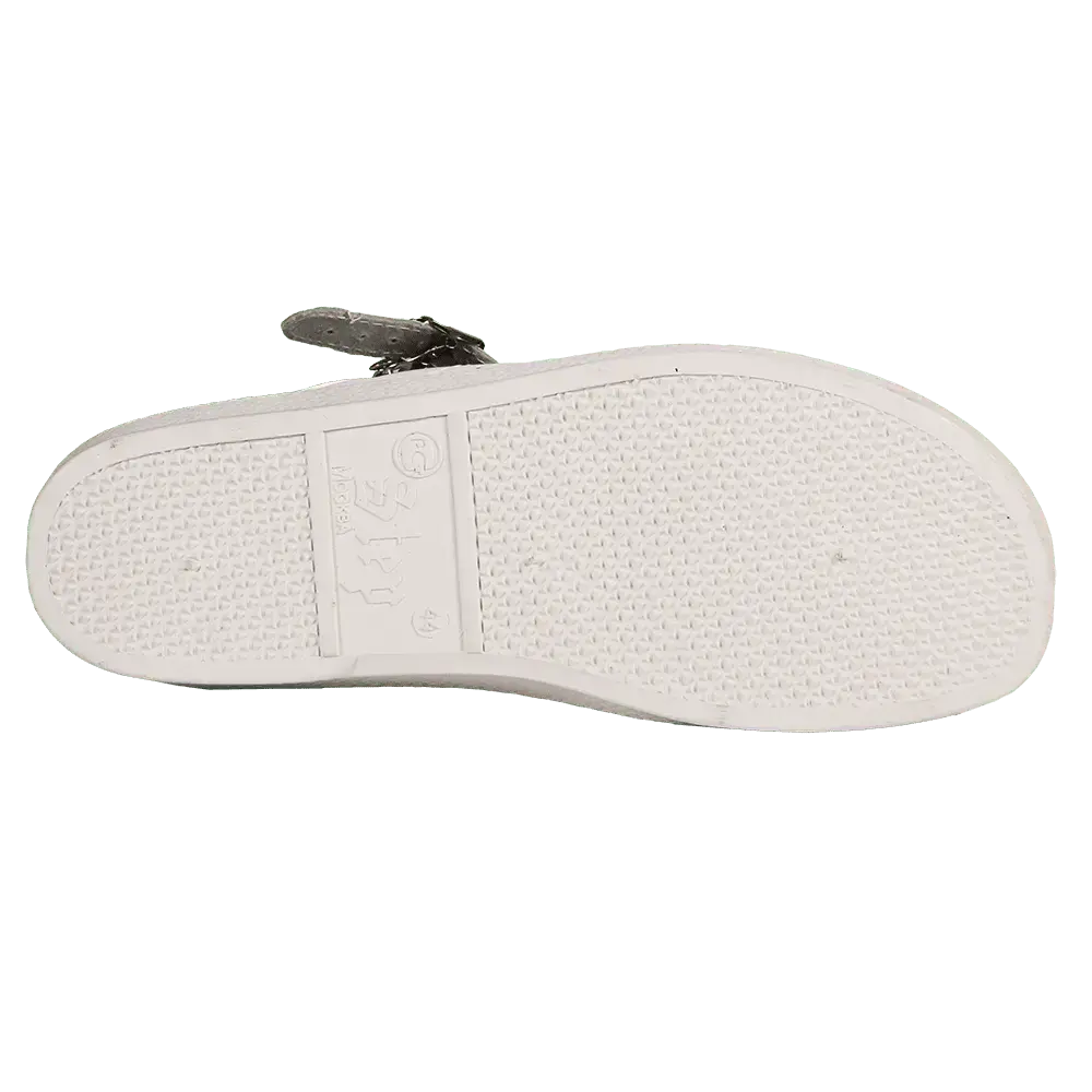 Сабо мужские кожаные белые