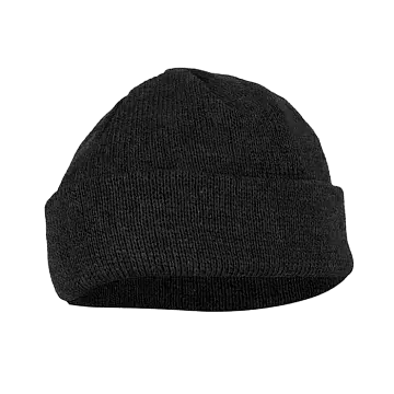 Шапка двойная п/ш с флисом черная