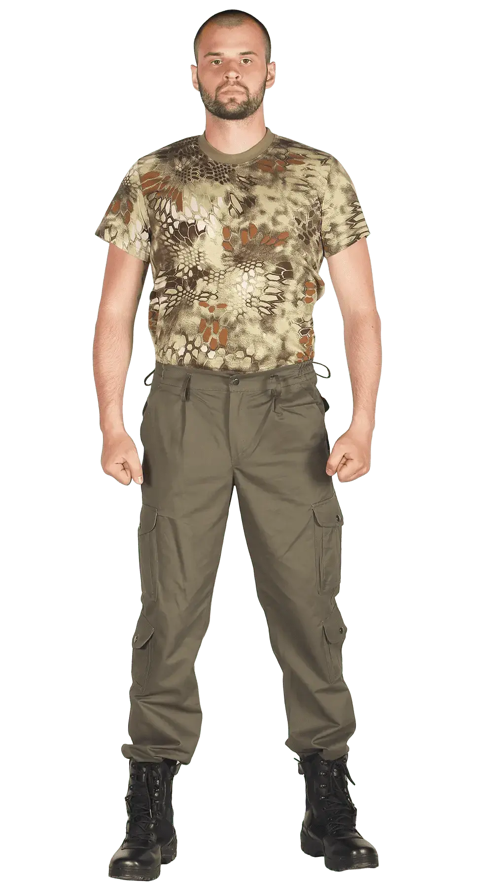 Брюки на резинке  "Полигон" (хаки)