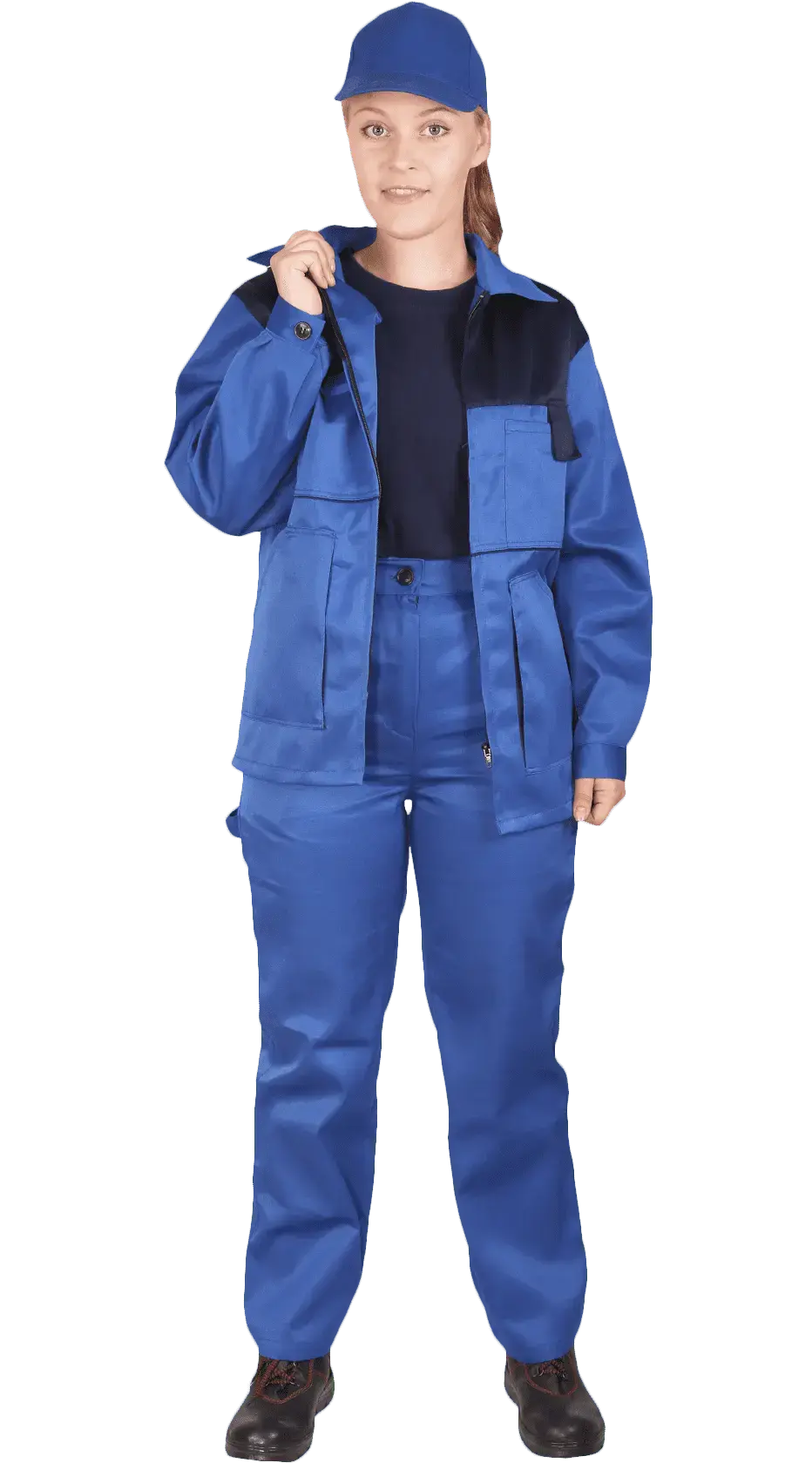 Костюм рабочий женский летний RONTA KS625 васильковый, темно-синий