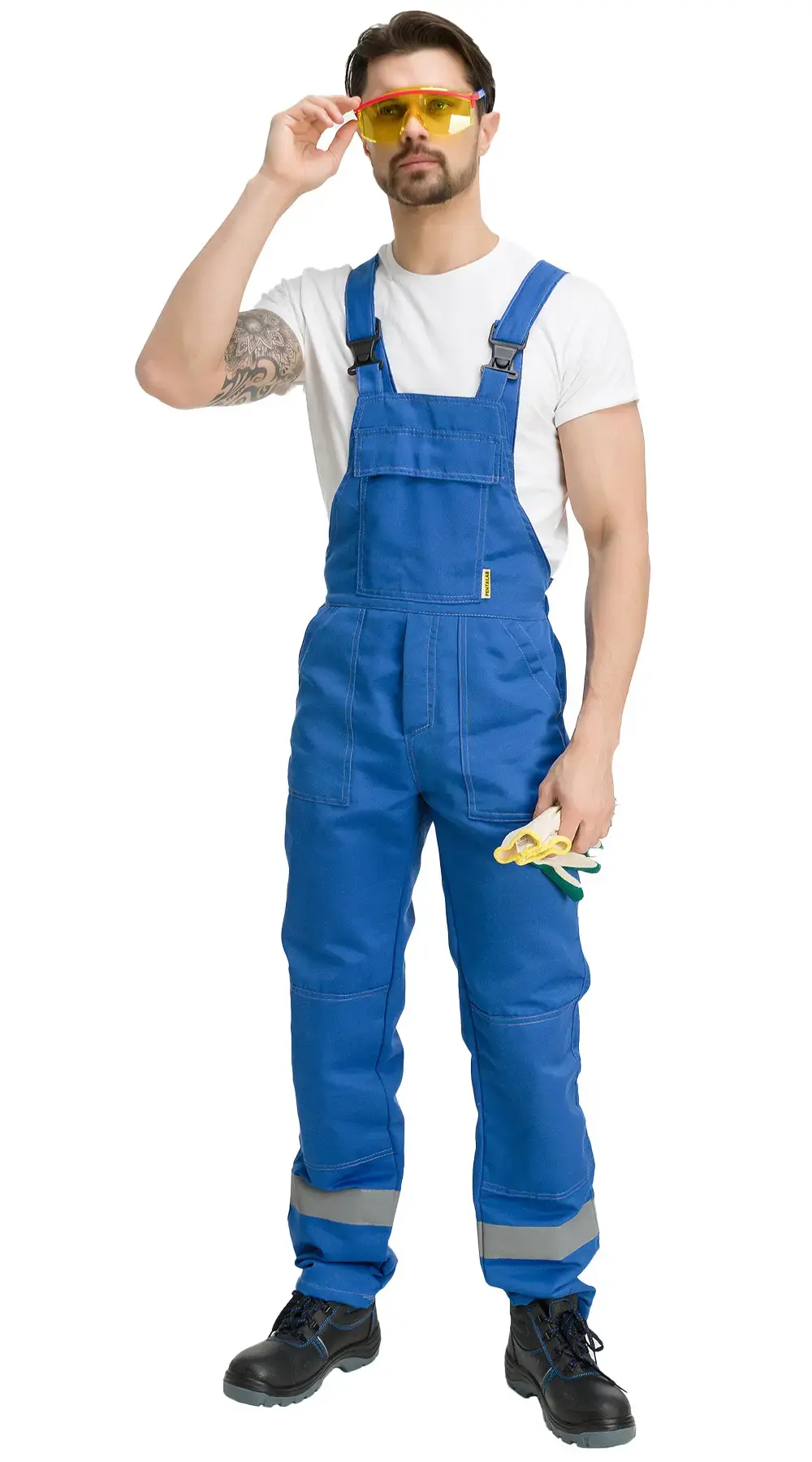 Полукомбинезон рабочий мужской летний RONTA PL504 васильковый