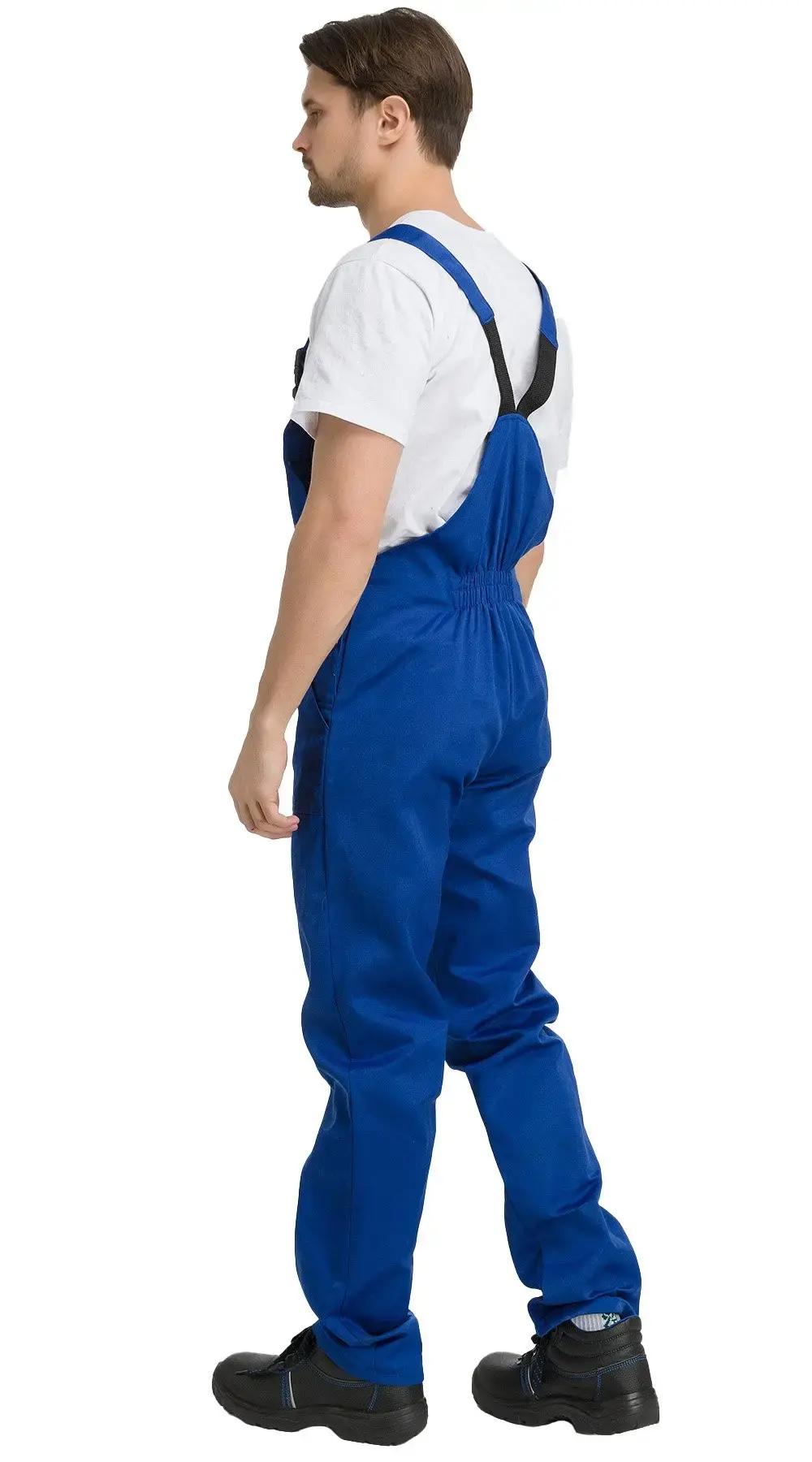 Костюм рабочий мужской летний RONTA KS622 с полукомбинезоном васильковый, лаймовый