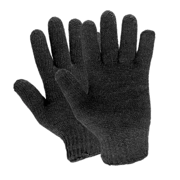 Перчатки рабочие хб черные двойные без ПВХ