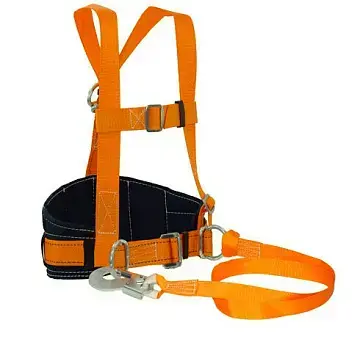 Удерживающая система с уширенным кушаком,с наплечными лямками и стропом из ленты УС 2 АД ук