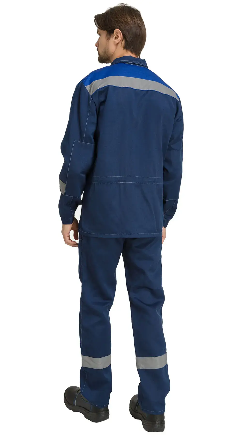 Костюм рабочий мужской летний RONTA KS801 с брюками темно-синий, васильковый