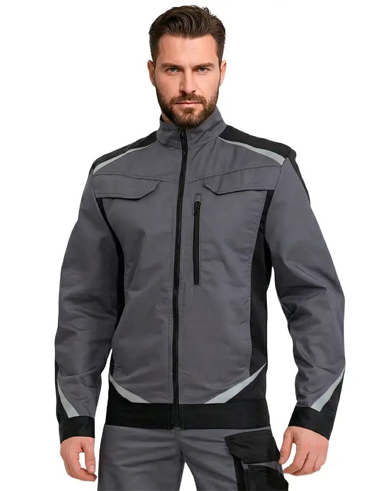 Куртка рабочая мужская летняя RONTA KR209 темно-серый, черный