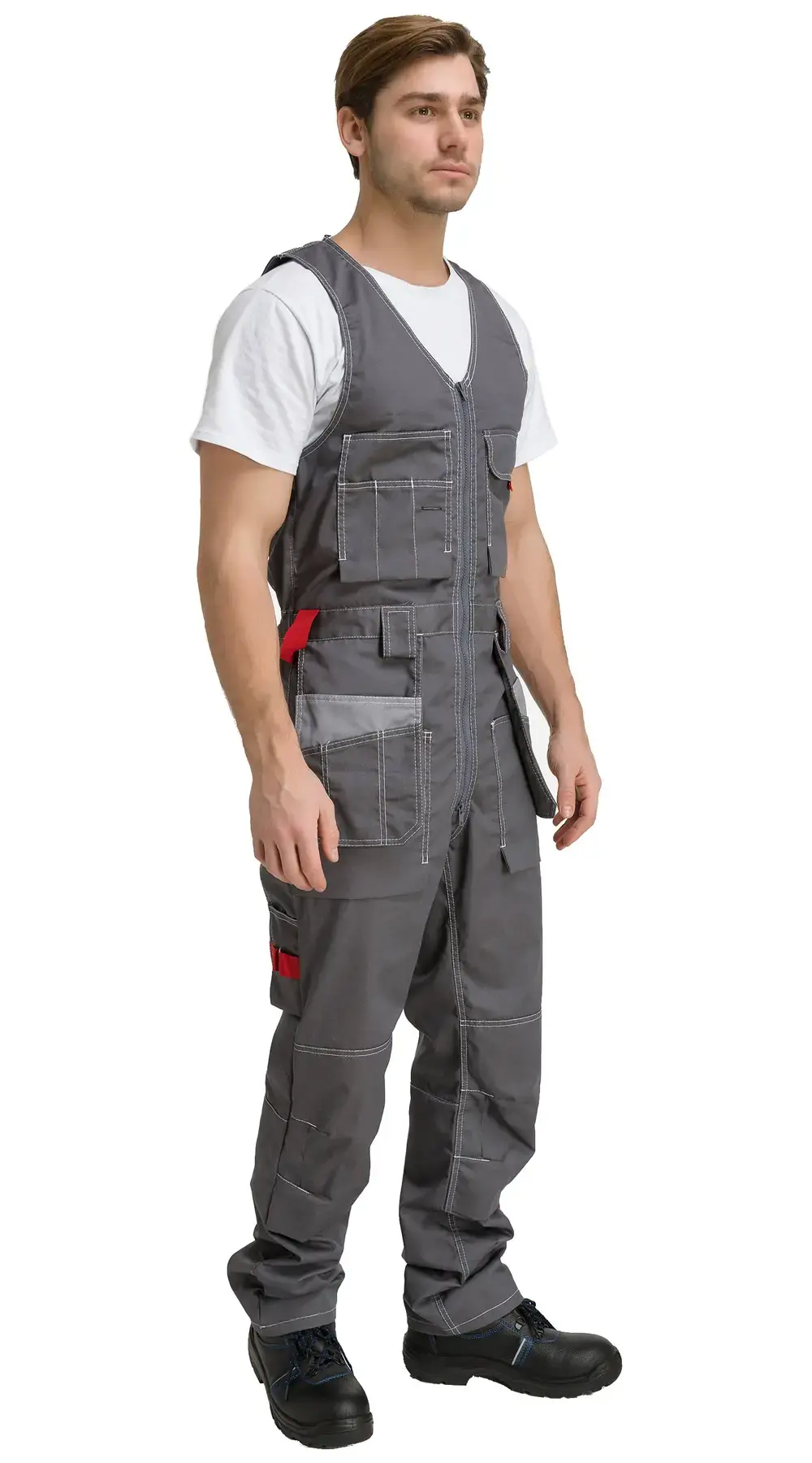 Полукомбинезон рабочий мужской летний RONTA PL3083 серый