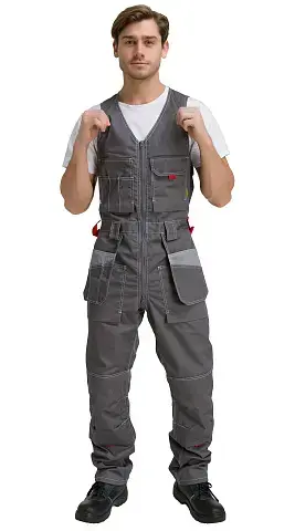 Полукомбинезон рабочий мужской летний RONTA PL3083 серый