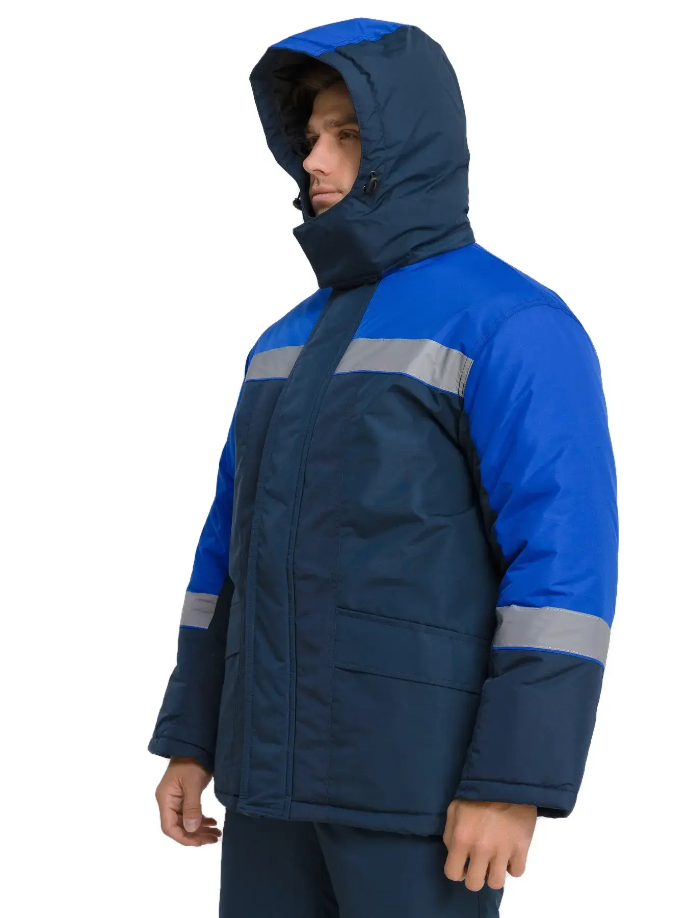 Костюм рабочий мужской утепленный зимний RONTA KS-ALASKA темно-синий, васильковый