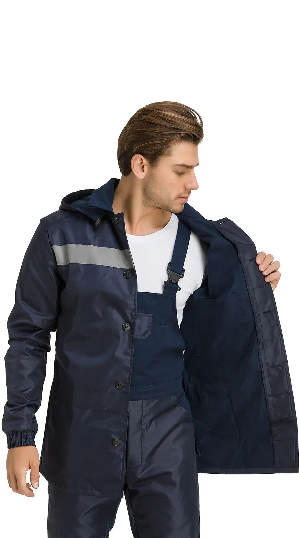 Костюм нефтяника рабочий летний защитный RONTA KS502 Нефть-Антистат темно-синий