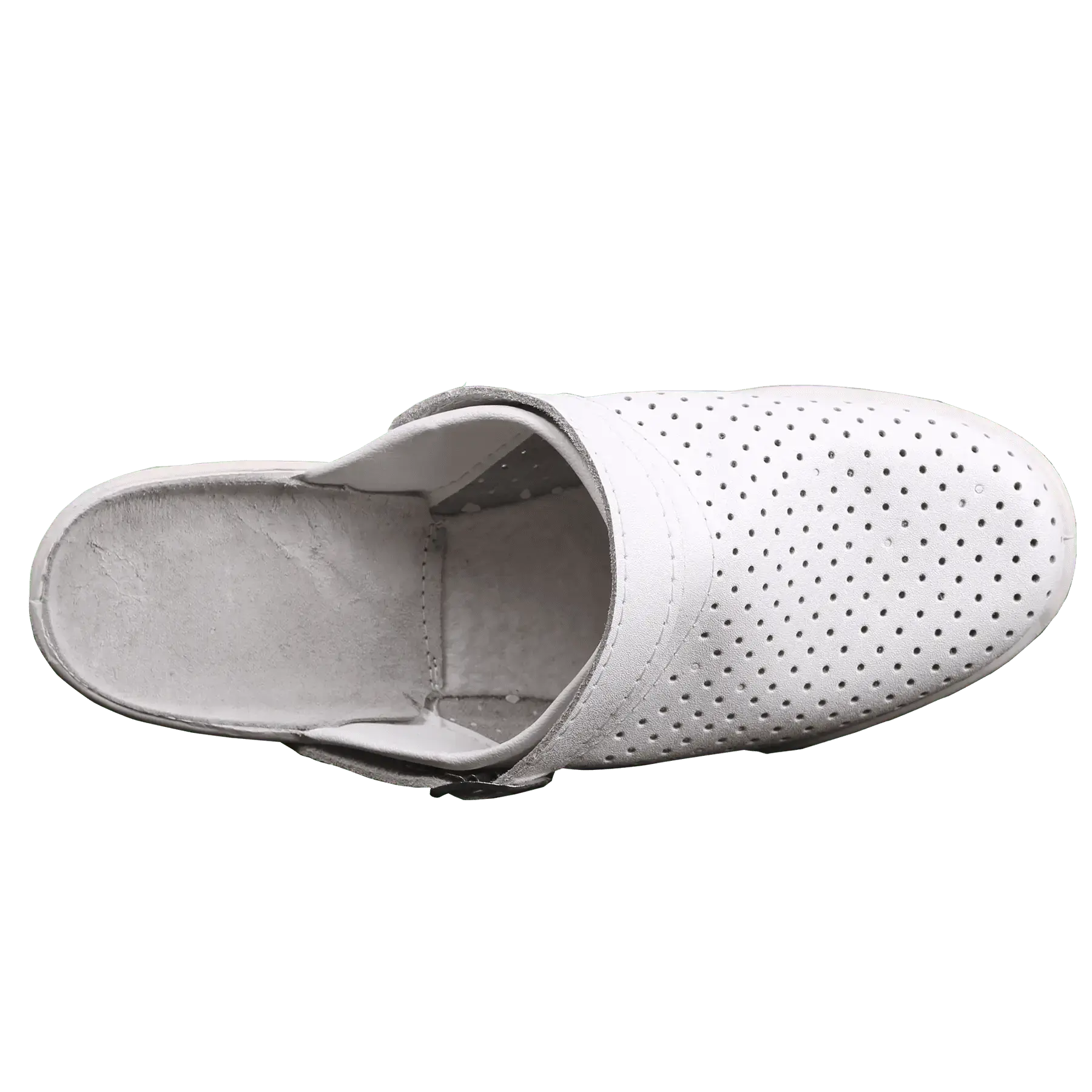 Сабо женские кожаные белые